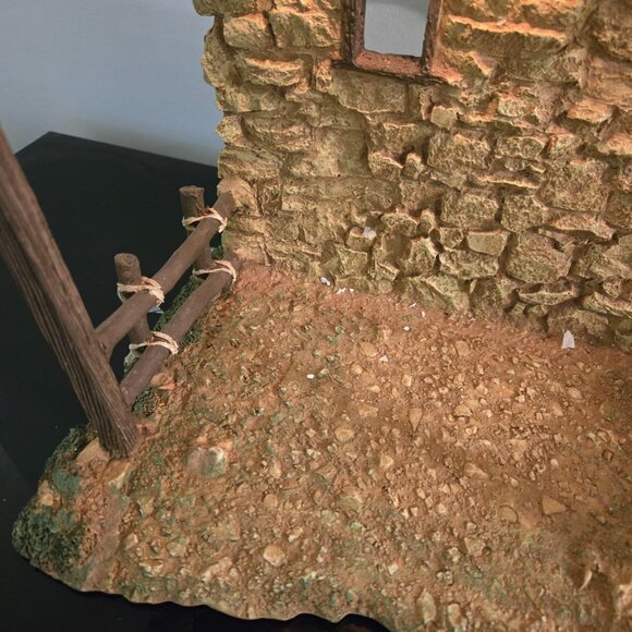 Traditions Lighted Nativity Crèche | 14.5” Christmas Stable | Rustic Holiday - Picture 4 of 10